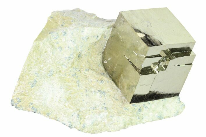 Large, Natural Pyrite Cube In Rock - Navajun, Spain #168510